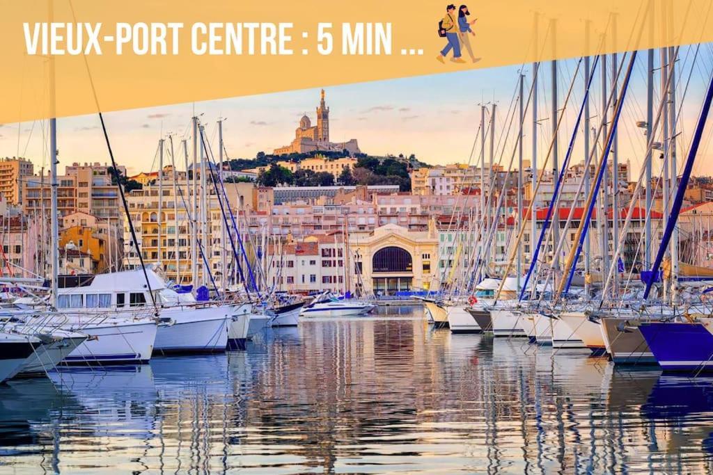 Divine Idylle Central Vieux-Port Terrasse Clim Marseille Exterior photo